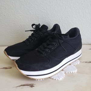 Lefties Europe Brand Black Sneakers Size US 6.5